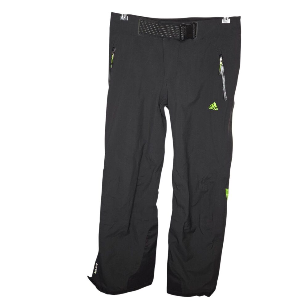 adidas Terrex Outdoor Sample Ski Snow Pants Black Neon Green Men's Small